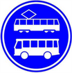 Rijbaan of -strook uitsluitend ten behoeve van lijnbussen en trams