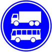 Rijbaan of -strook uitsluitend ten behoeve van vrachtauto's en lijnbussen